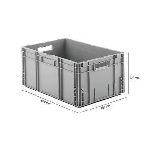 Euro Box Serie MF 6270, aus PP, Inhalt 52 L, Durchfassgriff, grau