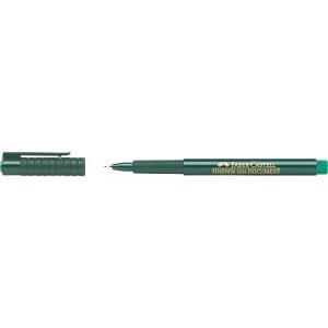 FABER-CASTELL Finepen Document, 0,4 mm, grün, 10 St.