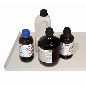 Fachboden Standard für asecos Druckgasflaschenschränke, Stahlblech, lichtgrau, B 1085 x T 340 x H 25 mm, bis 75 kg