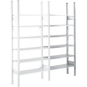 Fachbodenregal SSI Schäfer R3000, Anbauregal, 5 lackierte Böden, B 1025 x H 1960 mm, 200 kg