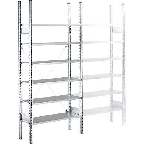 Fachbodenregal SSI Schäfer R3000, Grundregal, 5 lackierte Böden, B 1055 x H 1960 mm, 200 kg