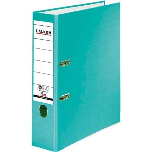 FALKEN Recycolor Ordner, DIN A4, Rückenbreite 80 mm, türkis