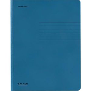 FALKEN Sammelmappe, DIN A4, Einschlagklappen, Manilakarton, blau
