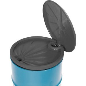 Fasstrichter, Polyethylen, blau, Ø 605 x H 145 mm, Füllvolumen 5 l, mit Deckel