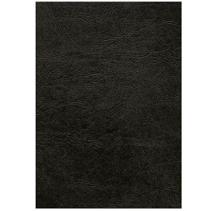 Fellowes Deckblatt, Format A4, für Bindemaschinen, aus Papier in Lederoptik, schwarz, 100 Stück