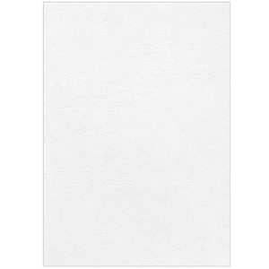 Fellowes Deckblatt, Format A4, für Bindemaschinen, aus Papier in Lederoptik, weiss, 100 Stück