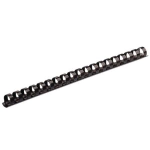 Fellowes Plastik-Binderücken, Format 8 mm, 25 Stück, f. Plastikbindemaschinen, schwarz, 25 Stück