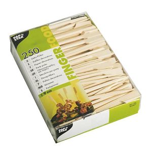 Fingerfood Spieße Papstar Golf, L 90 mm, mit Fähnchengriff, Bambus, naturfarben, 250 Stück