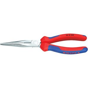 Flachrundzange 160 mm gerad.Kopf verchr.