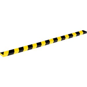 Flächenschutzprofil Durable S20, rechteckig, Klebefläche 60 mm, selbstklebend, für Innen- & Außenbereich, L 1000 mm, PU-Schaum, gelb/schwarz