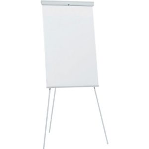 Flipchart Franken X-tra!Line Standard, höhenverstellbar, Schnellwechselhalterung, Ablageschale, magnethaftende Tafel mit B 680 x H 1050 mm, hellgrau