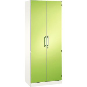 Flügeltürenschrank ASISTO C 3000, 5 Ordnerhöhen, B 800 mm, weiß/virdingrün