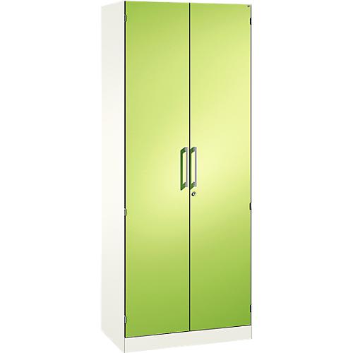 Flügeltürenschrank ASISTO C 3000, 5 Ordnerhöhen, B 800 mm, weiß/virdingrün