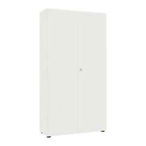 Flügeltürenschrank, B 1000 mm, 6OH, weiß