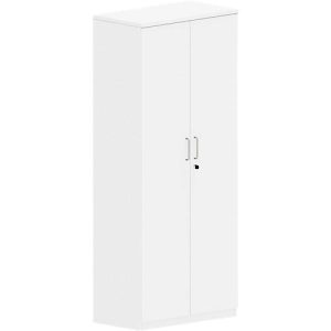 Flügeltürenschrank BEXXSTAR, 5 Ordnerhöhen, Holztüren, H 1895 mm, weiß