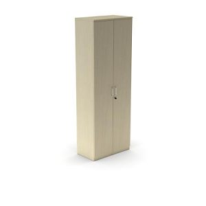 Flügeltürenschrank BEXXSTAR, 6 Ordnerhöhen, Holztüren, H 2225 mm, Ahorn-Dekor