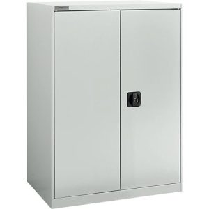 Flügeltürenschrank Schäfer Shop Select MS-i 12408, Stahlblech, B 800 x T 400 x H 1215 mm, 3 OH, Lichtgrau, bis 150 kg