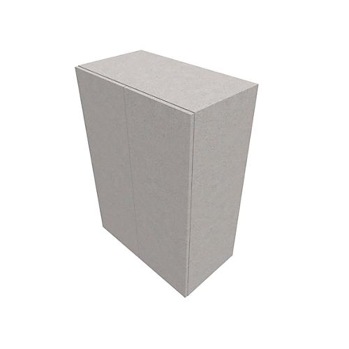 Flügeltürenschrank SOLUS PLAY, 3 Ordnerhöhen, grifflos, B 800 x T 440 x H 1122 mm, Ceramic grey