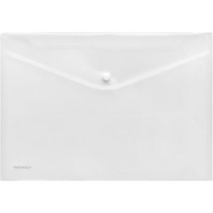 FolderSys Dokumententasche, DIN A4 quer, Druckknopfverschluss, PP, farblos transparent