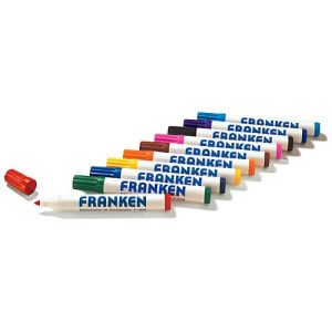 Franken Boardmarker Z1901, nachfüllbar, 10 Stück, farblich sortiert, Strichstärke 2 – 6 mm