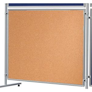 Franken Stellwandtafel ECO beidseitig, Kork/Kork, Aluminiumrahmen, 1500×1200 mm