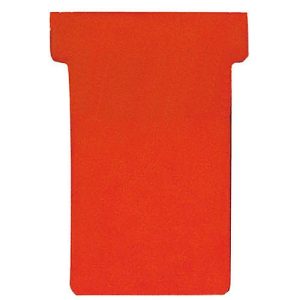 Franken T-Karten, für Stecktafel, Größe 1, Kopfbreite 29 mm, Fußbreite 17 mm, Höhe 47 mm, rot