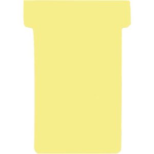 Franken T-Karten, für Stecktafel, Größe 2, Kopfbreite 60 mm, Fußbreite 48 mm, Höhe 84 mm, gelb