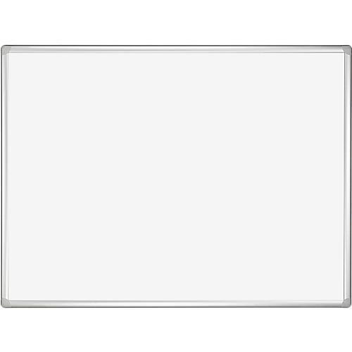 Franken Whiteboard PRO, emailliert, Wandmontage im Hoch- & Querformat, Stahl weiß lackiert & Aluminiumrahmen, magnethaftend, Ablageschale, 900 x 1800 mm