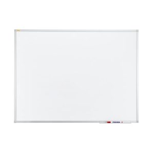 Franken Whiteboard X-tra! Line, Wandmontage im Hoch- & Querformat, weiß emailliert, antimikrobiell, Aluminiumrahmen, magnethaftend, Ablageschale, B 1200 x H 900 mm, SC3803