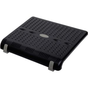 Fußstütze MAUL MAULstandard, höhen- & neigungsverstellbar, rutschhemmend genoppte Stellfläche mit 450 x 353 mm, Gummifüße, Kunststoff, schwarz