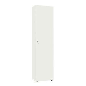 Garderobenschrank, 1-türig, B 60 cm, 6OH, weiß