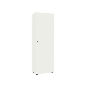 Garderobenschrank, 1-türig, B 60cm, 5OH, weiß