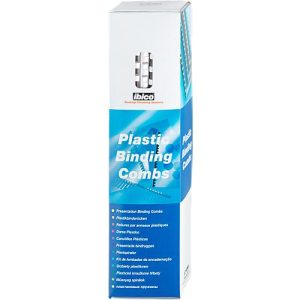 GBC® Binderücken, Plastik, Ø 8 mm, 100 Stück, weiß