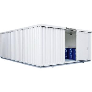 Gefahrstoffcontainer SAFE Tank 3000, isoliert, RAL 9002 grauweiß, B 3050 x T 6520 x H 2520 mm