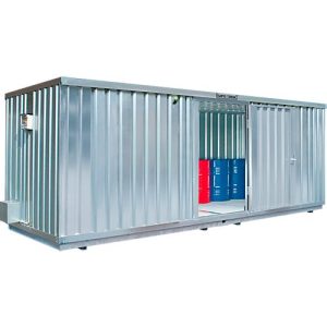 Gefahrstoffcontainer ST 1900 SAFE Tank ECO, verzinkt, B 6080 x T 2170 x H 2300 mm, 2x 1030 l, aktive Lagerung, temporärer explosionsgeschützter Lüfter