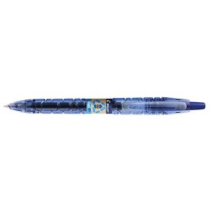 Gelschreiber PILOT Bottle 2 Pen BeGreen, blau, Strichbreite 0,4 mm, dokumentenecht, nachfüllbar, Druckmechanik, 89 % Recyclingmaterial