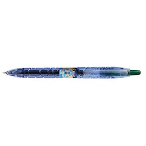 Gelschreiber PILOT Bottle 2 Pen BeGreen, grün, Strichbreite 0,4 mm, nachfüllbar, Druckmechanik, 89 % Recyclingmaterial