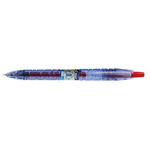 Gelschreiber PILOT Bottle 2 Pen BeGreen, rot, Strichbreite 0,4 mm, nachfüllbar, Druckmechanik, 89 % Recyclingmaterial