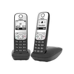 Gigaset A690 Duo – Schnurlostelefon mit Rufnummernanzeige – ECO DECTGAP – dreiweg Anruffunktion – Schwarz + zusätzliches Handset Gigaset A690 Duo – Schnurlostelefon mit Rufnummernanzeige – ECO DECTGAP – dreiweg Anruffunktion – Schwarz + zusätzliches Handset