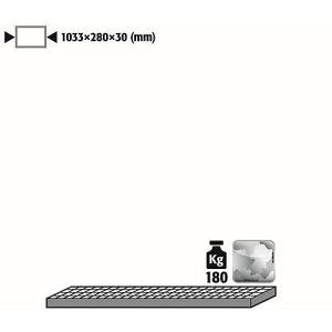 Gitterrost für asecos Druckgasflaschenschränke, Stahl, B 1033 x T 280 x H 30 mm, bis 180 kg