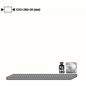 Gitterrost für asecos Druckgasflaschenschränke, Stahl, B 1233 x T 280 x H 30 mm, bis 180 kg