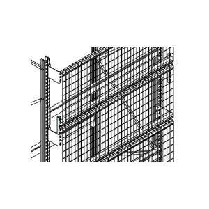 Gitterrückwand-Set, f. H 2500 u. T 850 mm, Weite 1900 mm, inkl. Zubehör