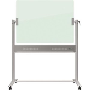 Glastafel Nobo Diamond, fahrbar, magnethaftend, Arbeitsfläche 1200 x 900 mm