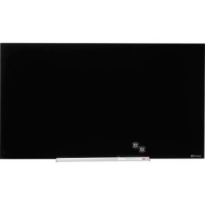 Glastafel Nobo Diamond, magnethaftend, aneinander montierbar, schwarz, 1000 x 560