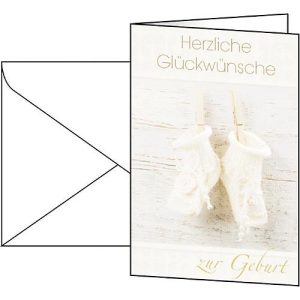 Glückwunsch-Karten Baby, inkl. weißer Umschläge, 10 Stück