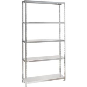 Grund-Schraubregal WR, 5 Fachböden, B 1000 x T 300 x H 2000 mm