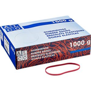 Gummibänder, rot, 130 x 4 mm, 1000 g