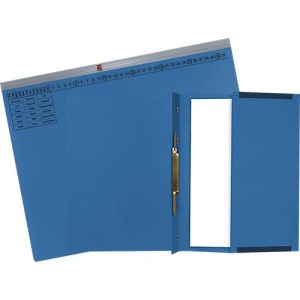 Hängehefter Exacompta, für Linksheftung, gefalzt, Dehnfalte, Organisationsdruck, Blauer Engel, Recycling-Karton, blau, 25 Stück