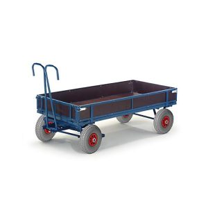Handpritschenwagen, für den Innenbereich, mit Bordwänden, Luftreifen, 960×660