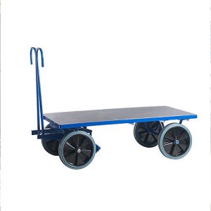 Handpritschenwagen, für den Innenbereich, ohne Bordwände, 1200 x 800 mm, Vollgummi